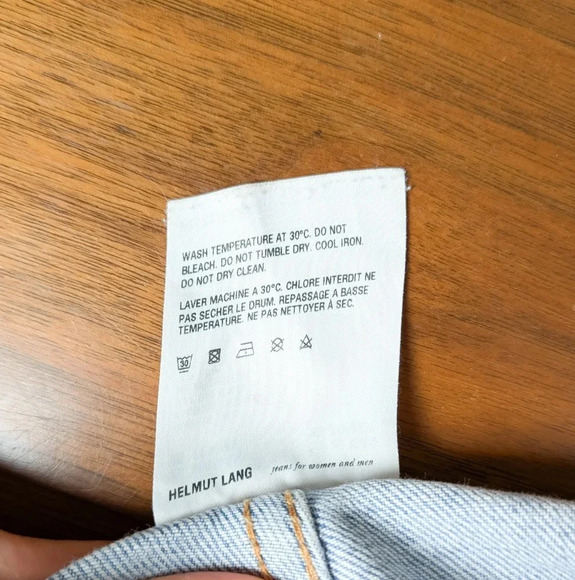 HELMUT LANG Femme Hi Boot Cut Flare Jeans Light Stone Blue 25 - Picture 13 of 14